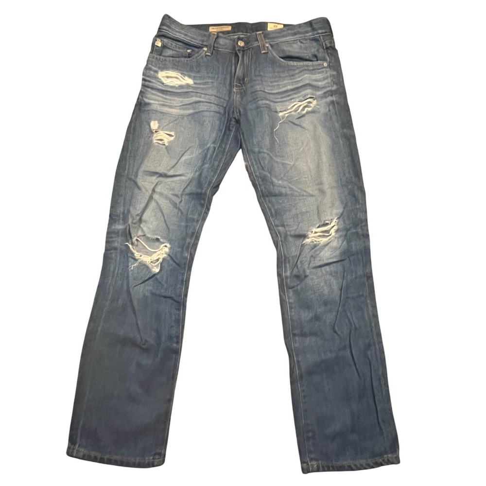 AG Adriano Goldschmied Ex-Boyfriend Slim Distressed Jeans Size 26R Slouchy Slim‎